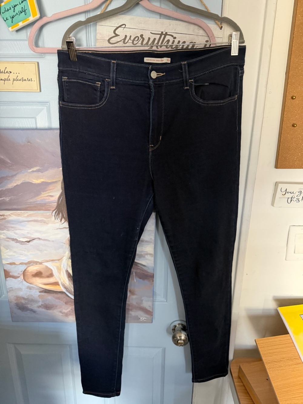 Levi's Women's Skinny Jeans in Dark Navy Blue